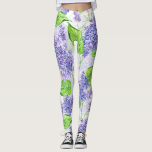 Leggings Flores lilicas acuáticas