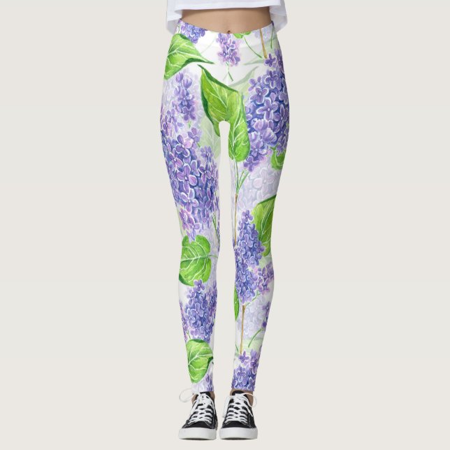Leggings Flores lilicas acuáticas (Anverso)