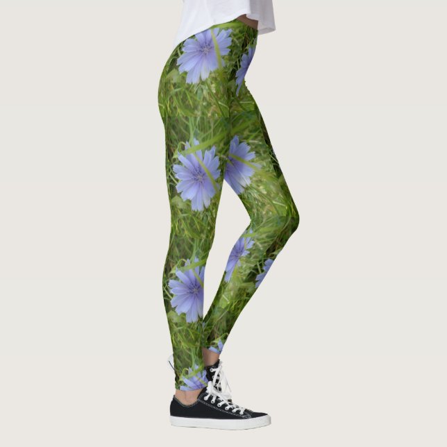 Leggings Flores moradas azules elegantes de flores (Derecha)