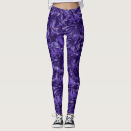 Leggings Flores moradas oscuras en las flores
