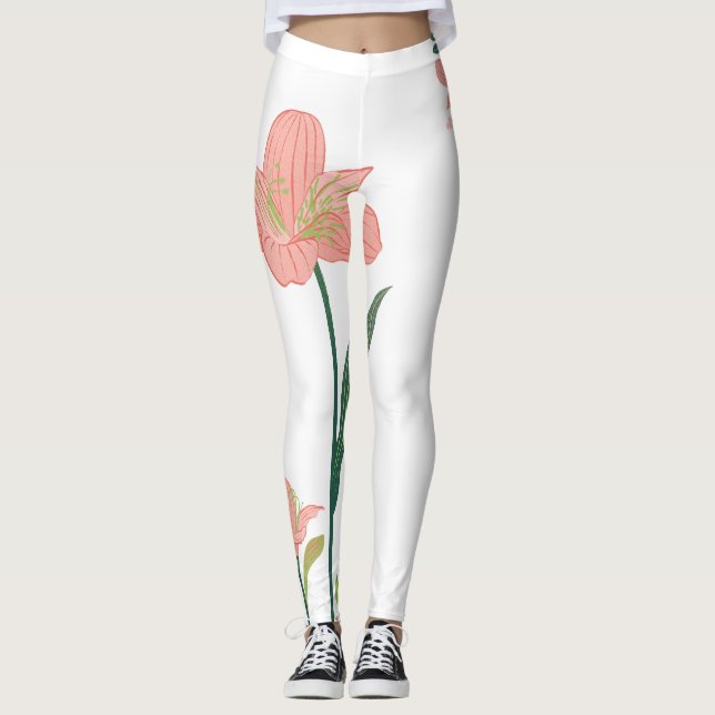 Leggings flores mujer atletas (Anverso)