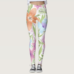 Leggings Flores Naturaleza Colorida Elegante Vintage
