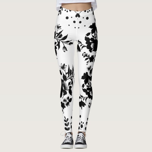Leggings Flores negras (Anverso)