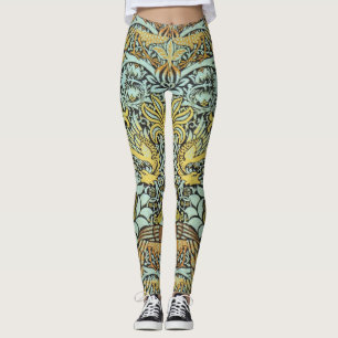 Leggings FLORES, PÁQUINAS, BLack Blanco AZUL
