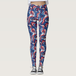Leggings Flores patrióticas Piernas - Diversión
