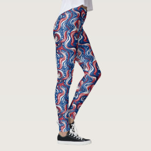Leggings Flores patrióticas Piernas - Diversión