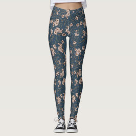 Leggings Flores pequeñas azul claro