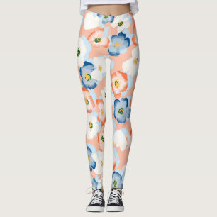 Leggings Flores pequeñas de color de agua: Patrón de vintag