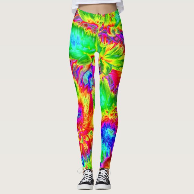 Leggings flores psicodélicas 2 (Anverso)
