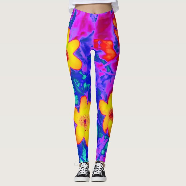 Leggings flores psicodélicas 4 (Anverso)