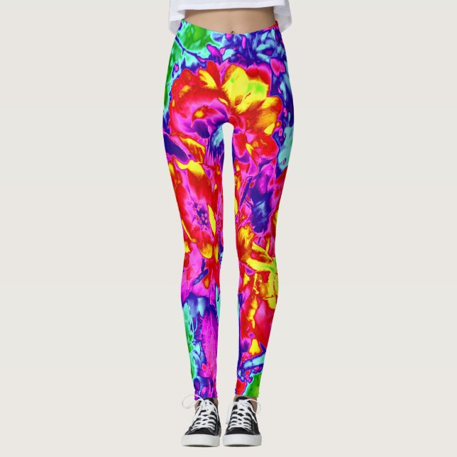 Leggings flores psicodélicas 5 (Anverso)