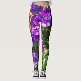 Leggings Flores púrpuras de Phlox en estas increíbles leggi