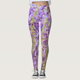Leggings Flores púrpuras glaseosas y mantas florales france