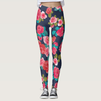 Leggings Flores rojas