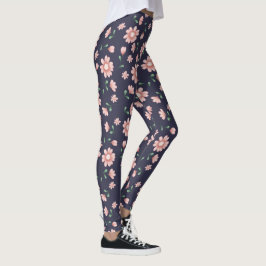 Leggings Flores Rosa De bonito En La Armada