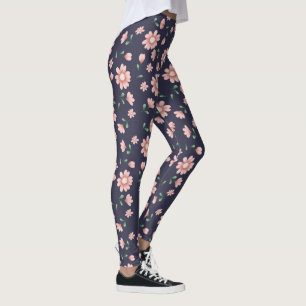 Leggings Flores Rosa De bonito En La Armada