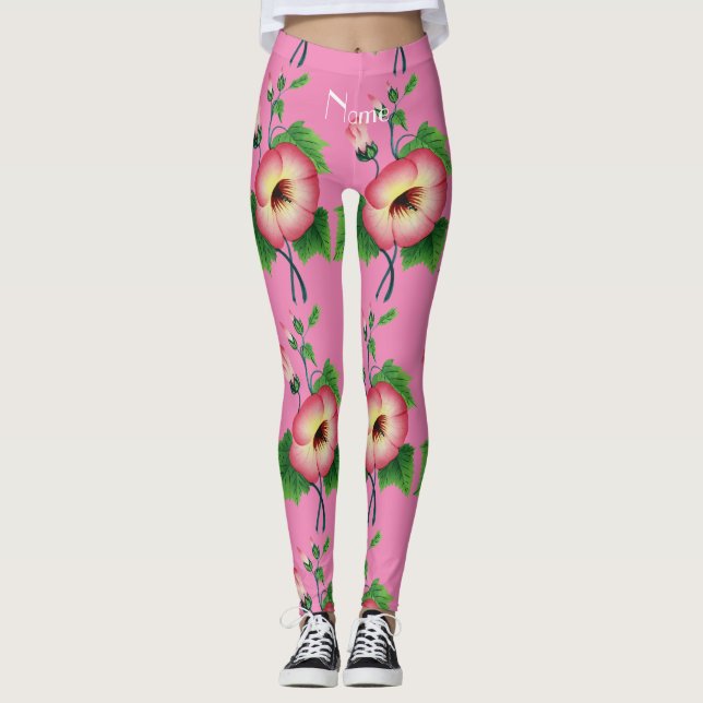 Leggings Flores rosa de inicio, Thunder_Cove (Anverso)