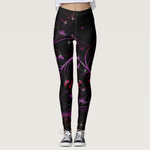 Leggings Flores rosadas calientes