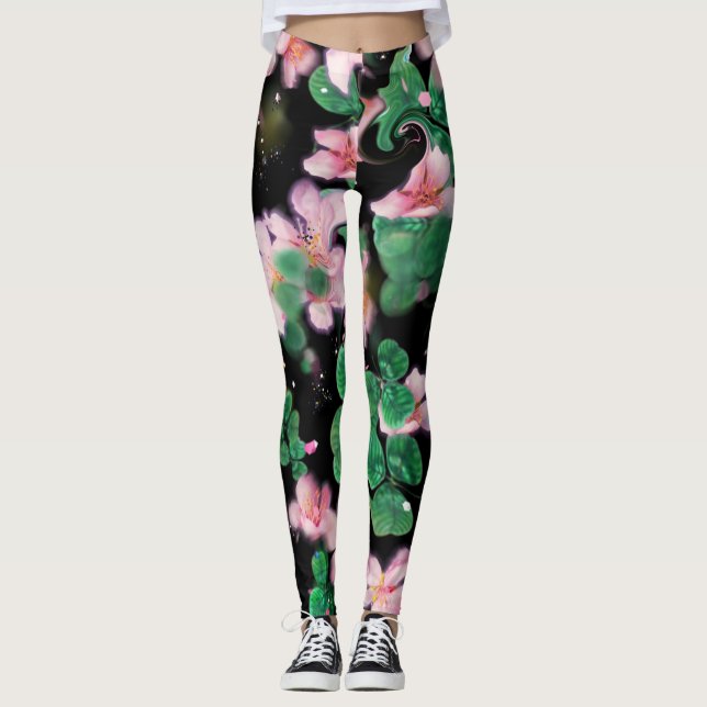 Leggings flores rosadas pequeñas (Anverso)