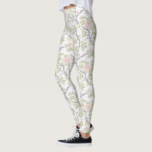 Leggings Flores Rosadas Románticas Chic