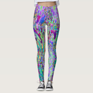 Leggings Flores rosadas y moradas trippy