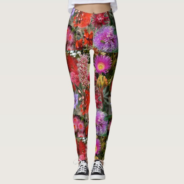 Leggings Flores salvajes nativas australianas (Anverso)