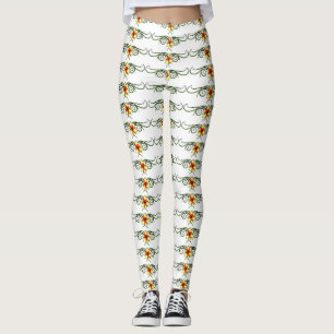 Leggings flores scrolly amarillas