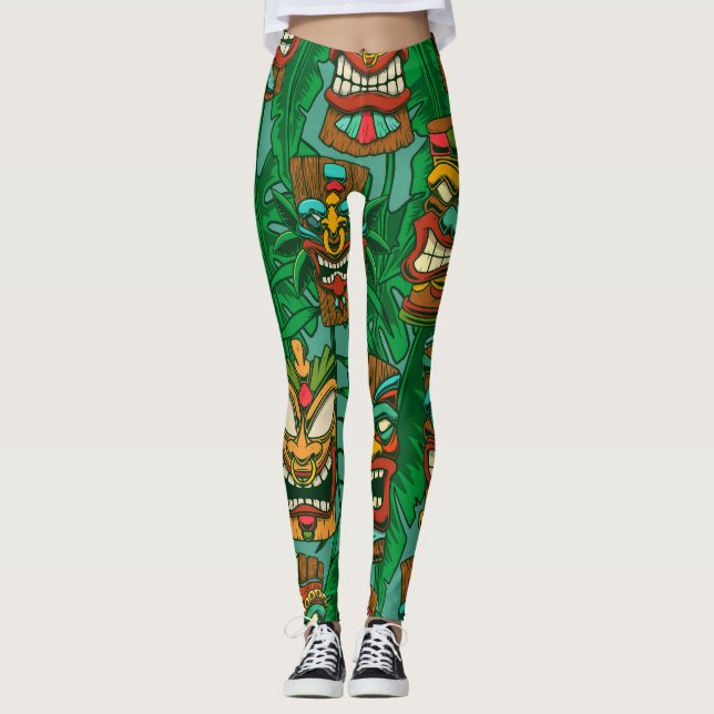 Leggings Flores silvestres acuarela: coloridas sin foco (Anverso)