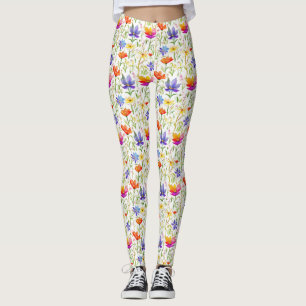 Leggings Flores silvestres coloridas en un campo