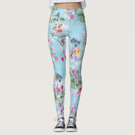 Leggings Flores silvestres contra el cielo azul