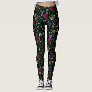 Leggings Flores silvestres en negro
