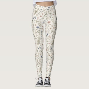 Leggings Flores Silvestres Escandinavas Minimalistas Silenc