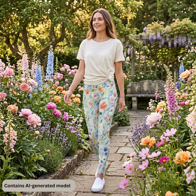 Leggings Flores silvestres pastel (Subido por el creador)