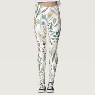 Leggings Flores silvestres praderas: Encanto acuático.