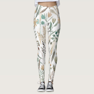Leggings Flores silvestres praderas: Encanto acuático.
