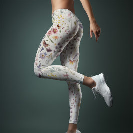 Leggings Flores silvestres Yoga Whimsical Watercolor