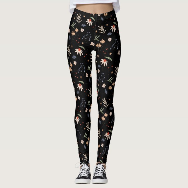 Leggings Flores simples de acuarela 1 (Anverso)