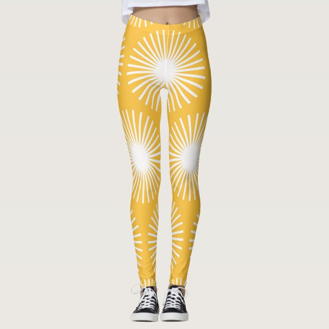 Leggings Flores simples: diseño escandinavo sin costuras. (Anverso)