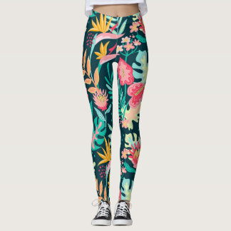 Leggings Flores tropicales