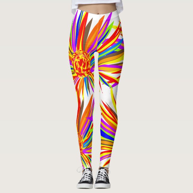 Leggings Flores tropicales de bonito (Anverso)