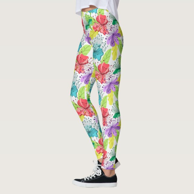 Leggings Flores tropicales sin costura (Izquierda)
