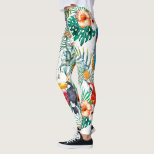 Leggings Flores tropicales y tocan