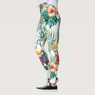 Leggings Flores tropicales y tocan