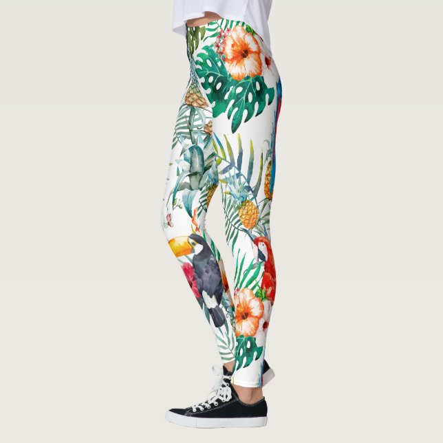 Leggings Flores tropicales y tocan (Izquierda)
