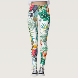 Leggings Flores tropicales y tocan