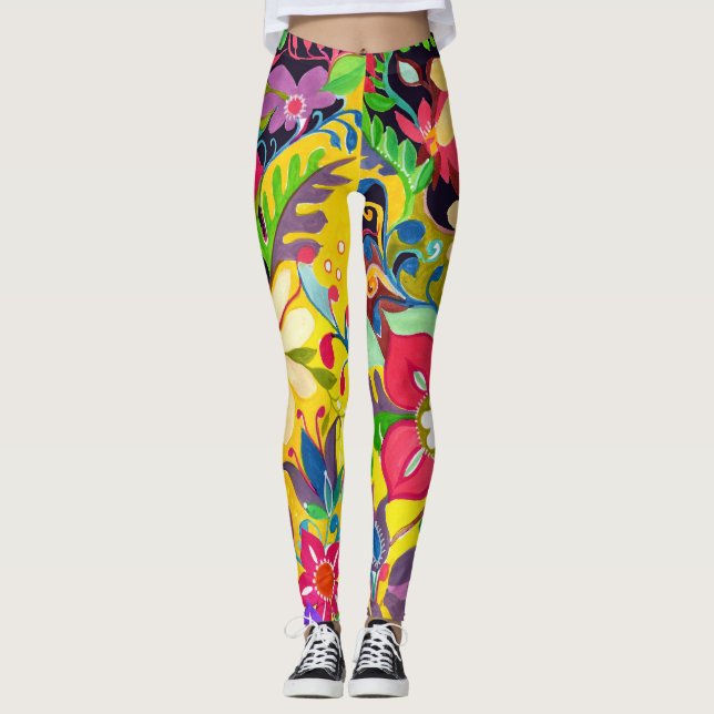 Leggings Flores: varias abrazaderas (Anverso)