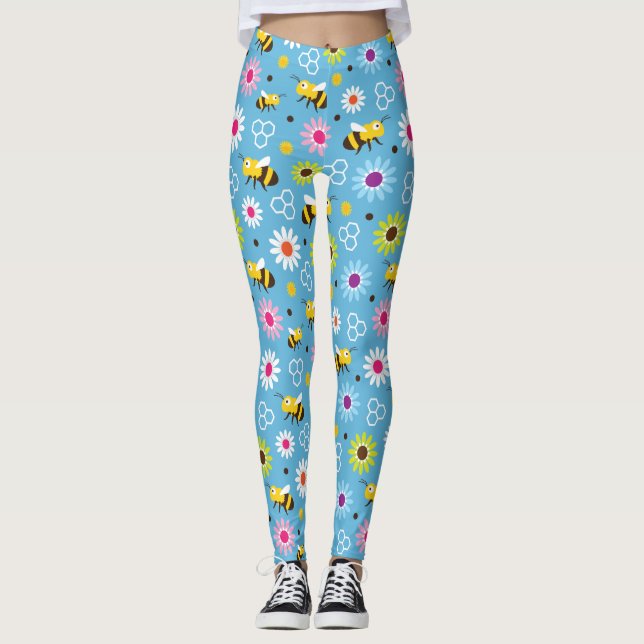 Leggings Flores y abejas (Anverso)
