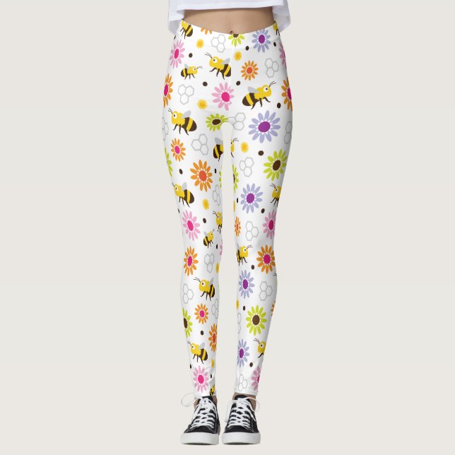 Leggings Flores y abejas (Anverso)