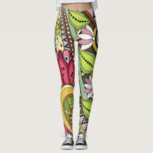 Leggings Flores Y Bañeras Rojas De Borgoña Femeninas Elegan