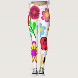 Leggings Flores y fallos arte Personalizado